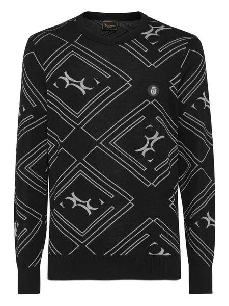  Billionaire Jersey Con Motivo Geométrico - Negro 
