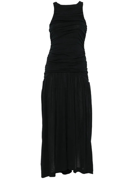  Bite Studios Vestido Largo Con Ondas - Negro 
