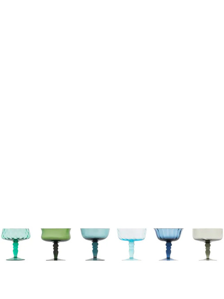  Bitossi Home Juego De 6 Copas Diseguale - Verde 