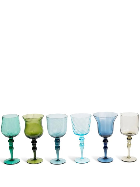  Bitossi Home Juego De Seis Copas De Vino - Azul 