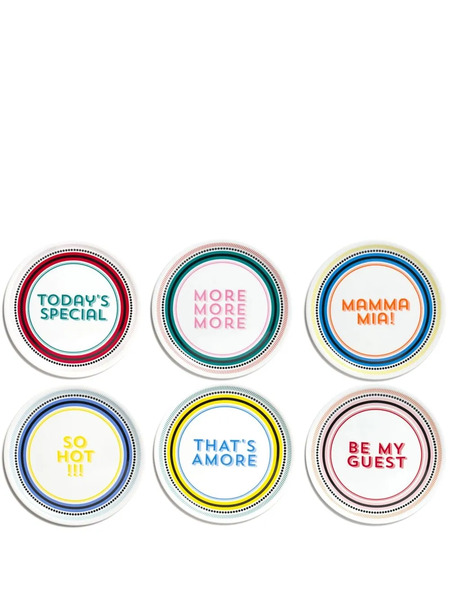  Bitossi Home Juego De Séis Platos De Pizza Assorted - Blanco 
