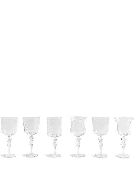  Bitossi Home Juego De Seis Vasos Assorted Goblets - Blanco 