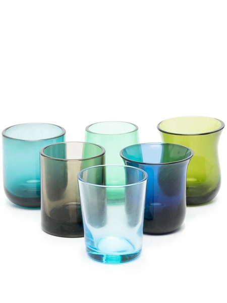  Bitossi Home Juego De 6 Vasos De Distintas Formas - Azul 