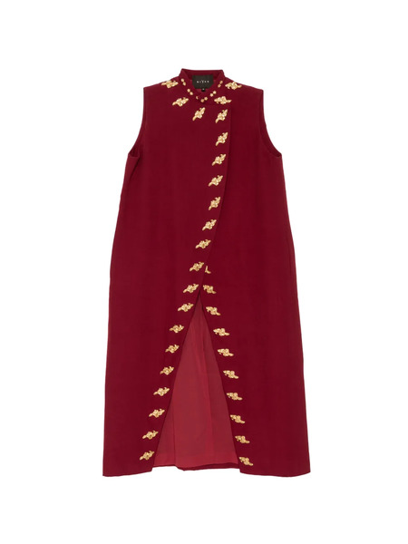  Biyan Abrigo Estilo Chaleco Con Apliques - Rojo 