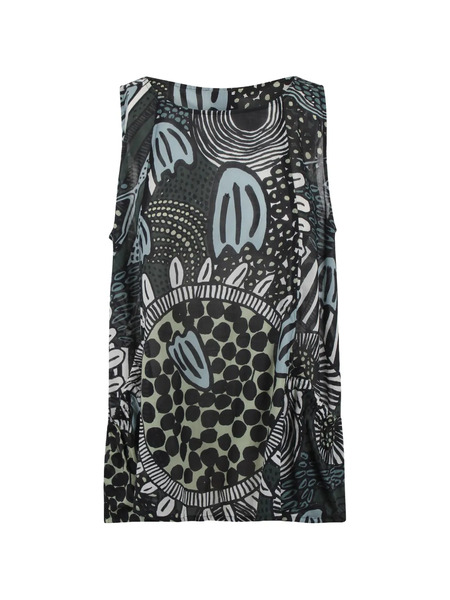  Black Label Top Con Estampado Abstracto - Negro 