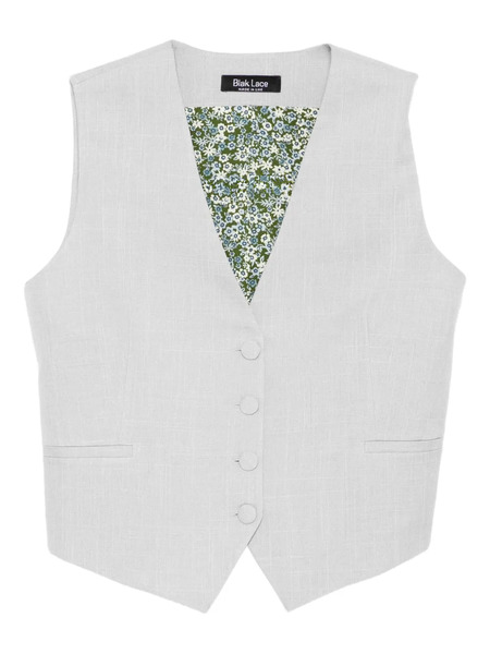  Blaklace Chaleco Con Cuello En V - Gris 