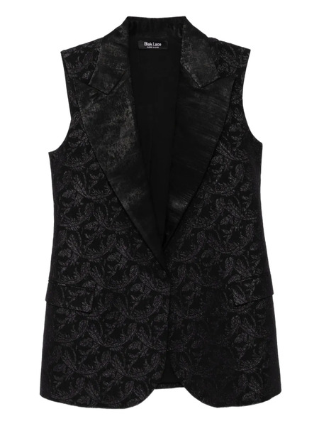  Blaklace Chaleco Con Estampado Floral - Negro 