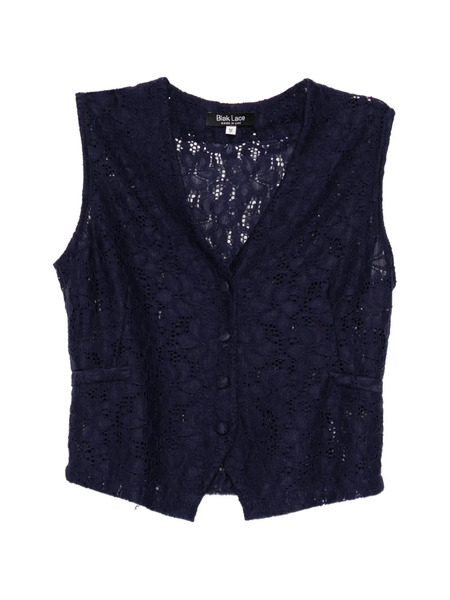  Blaklace Chaleco De Encaje Con Cuello En V - Azul 