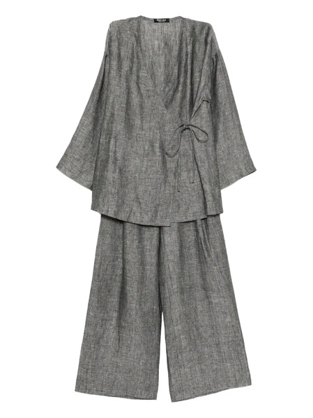  Blaklace Conjunto Con Cintura Lazada - Gris 