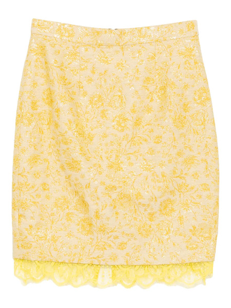  Blaklace Falda Con Encaje Floral - Amarillo 