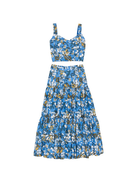  Blaklace Falda Con Estampado Floral - Azul 