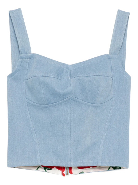  Blaklace Top A Paneles - Azul 