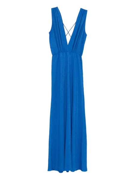  Blaklace Vestido Con Cuello En V - Azul 