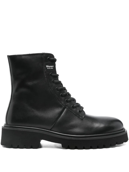  Blauer Botas Biker Con Cordones - Negro 