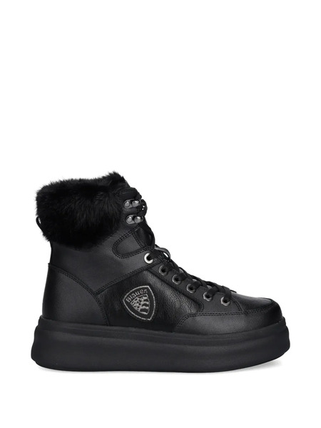  Blauer Botas Emery01 De Pelo Artificial Con Cordones - Negro 