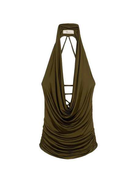  Blumarine Top Drapeado - Verde 
