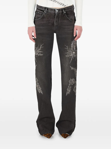 Blumarine Vaqueros Con Ojales - Negro 