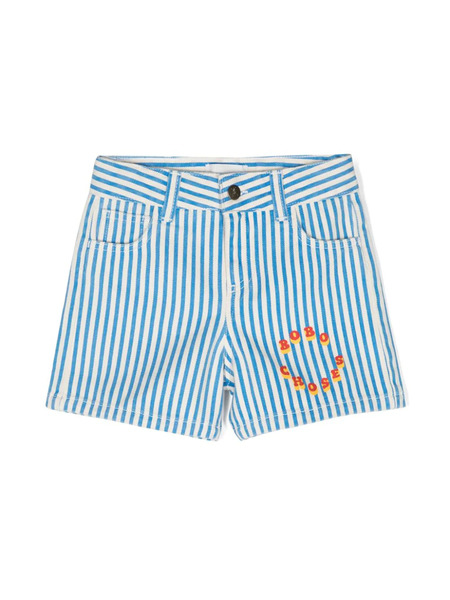  Bobo Choses Bermudas Circle A Rayas - Azul 
