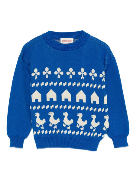  Bobo Choses Jersey De Punto De Intarsia - Azul 