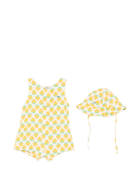  Bobo Choses Set De Pelele Con Fresas Estampadas - Blanco 