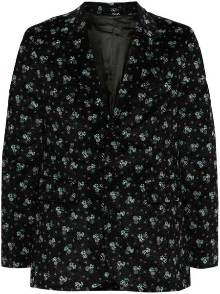  Bode Blazer Chicory Con Estampado Floral - Negro 