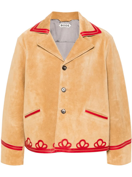  Bode Blazer Trefoil Con Ribete En Contraste - Neutro 