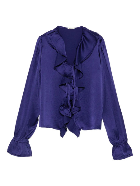  Bode Blusa Con Volantes - Morado 