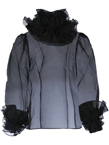 Bode Blusa Con Volantes - Negro 
