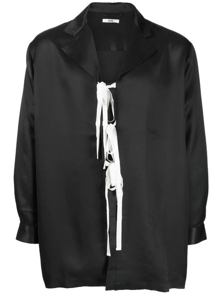  Bode Camisa Con Cierre De Lazo - Negro 