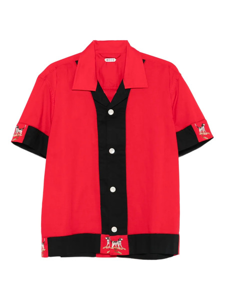  Bode Camisa Con Perro Estampado - Rojo 