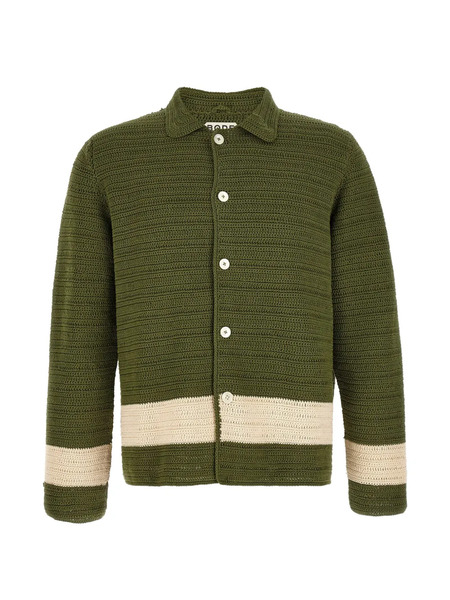 Bode Camisa Marsh De Ganchillo - Verde 