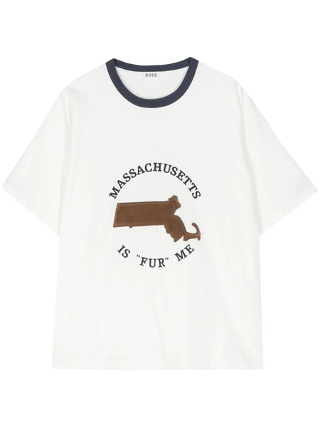  Bode Camiseta Con Logo Estampado - Blanco 