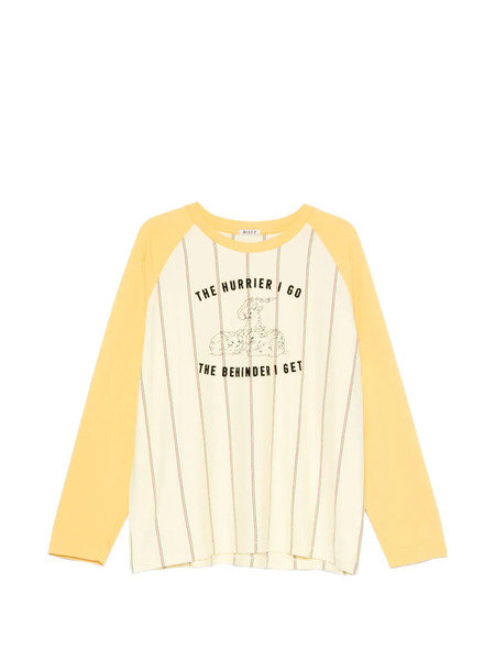  Bode Camiseta Summertime A Rayas - Amarillo 