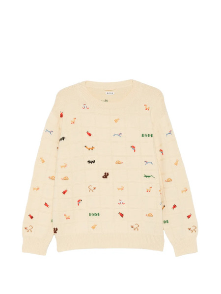  Bode Jersey Con Animal Bordado - Neutro 
