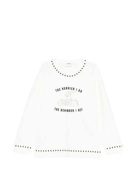  Bode Jersey Con Estampado Gráfico - Blanco 