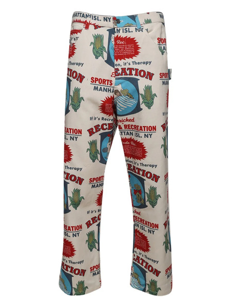  Bode Pantalones Con Estampado Gráfico - Blanco 