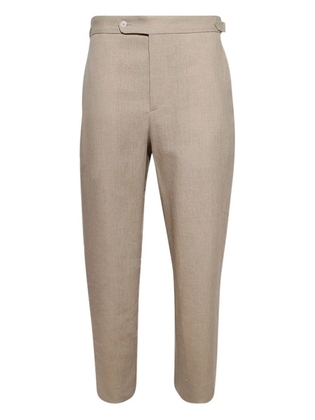  Bode Pantalones De Lino Con Tira Lateral - Neutro 