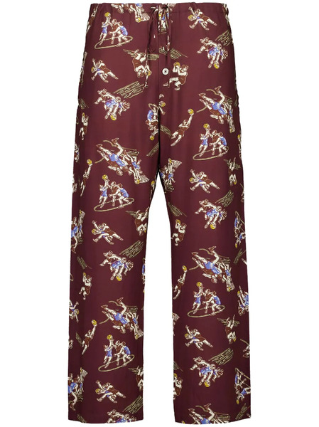  Bode Pantalones De Pijama Layup Printed - Rojo 