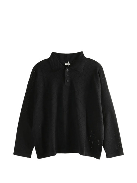  Bode Polo Anisette De Punto Flojo - Negro 