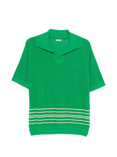  Bode Polo Estilo Boxy A Rayas - Verde 