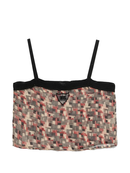  Bode Top Quadrille Con Cuello Cuadrado - Neutro 