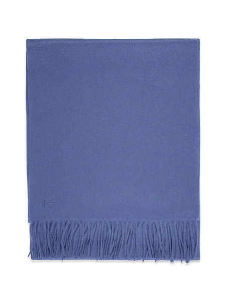  Bompard Bufanda Eb Con Monograma Y Flecos - Azul 