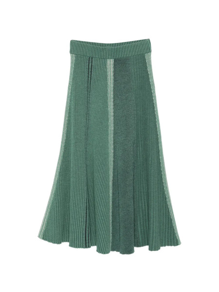  Bompard Falda De Canalé Con Diseño Patchwork - Verde 