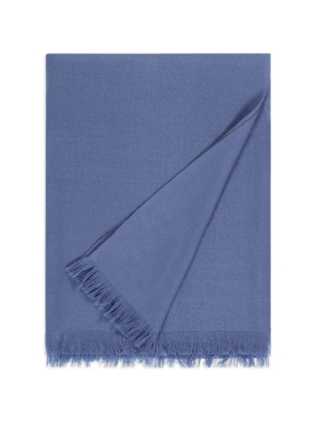  Bompard Fular De Gasa Con Flecos - Azul 