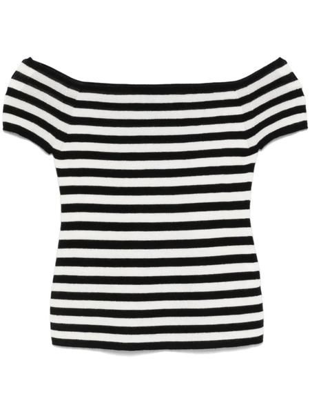  Bompard Top Bardot A Rayas - Blanco 