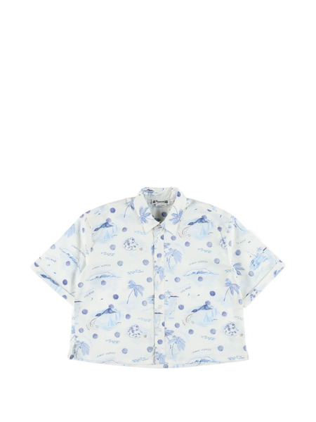  Bonpoint Camisa Estampada - Blanco 