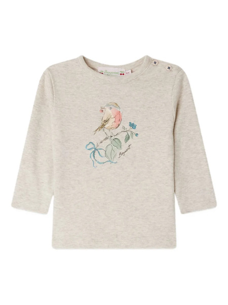  Bonpoint Camiseta Con Pájaro Estampado - Neutro 