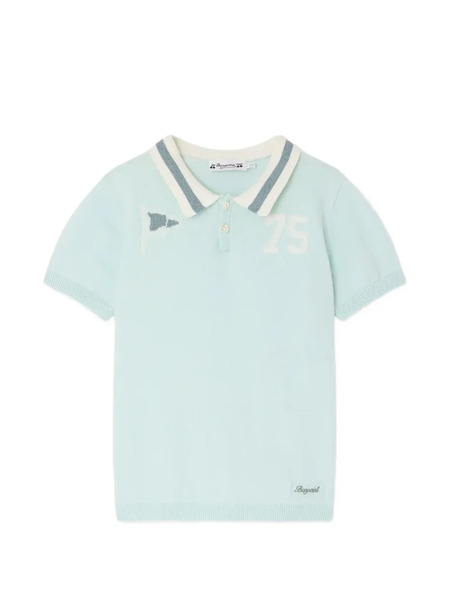  Bonpoint Polo Con Cuello A Rayas - Azul 