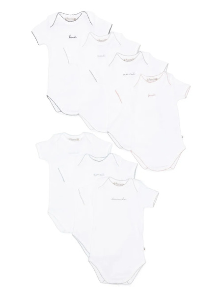 Bonpoint Set De Siete Bodies Days Of The Week - Blanco 