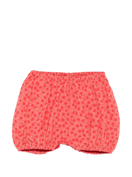  Bonton Floral-print Bloomer Shorts - Rojo 